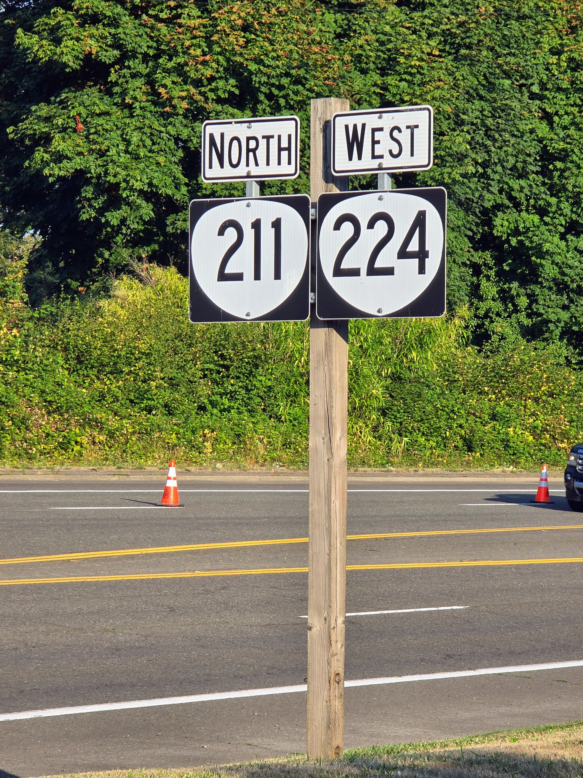 Intersection of highway 211 and 224 in Oregon